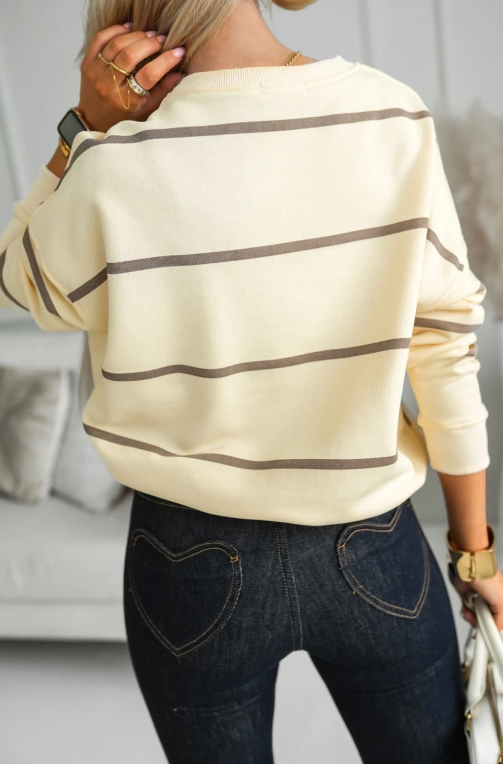 Sweatshirt Milano – Cream Stripes