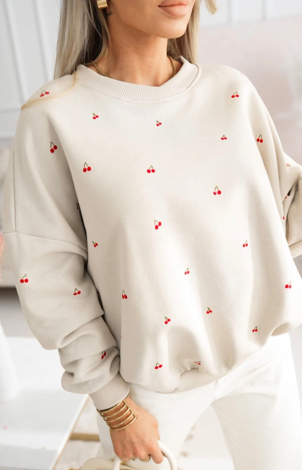 Bluza Cherry Love – Cream